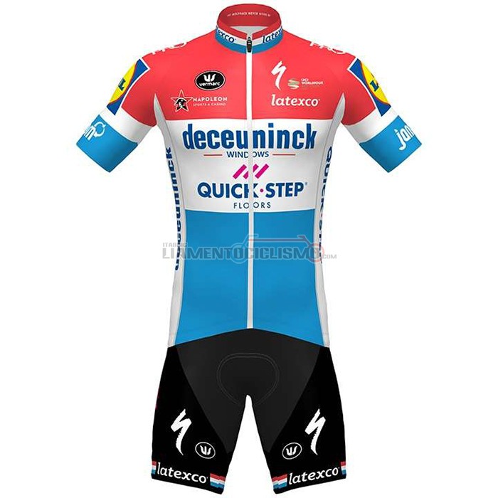 Abbigliamento Ciclismo Deceuninck Quick Step Campione Paesi Bassi Manica Corta 2020